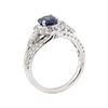 Image 4 : 1.95 ctw Sapphire and Diamond Ring - 18KT White Gold