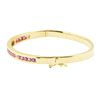 Image 2 : 3.29 ctw Round Brilliant Rubies And Diamond Bracelet - 18KT Yellow Gold