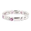 Image 3 : 0.55 ctw Pink Sapphire and Diamond Ring - 14KT White Gold