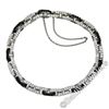 Image 5 : 18kt White Gold 8.33 ctw Round White and Black Diamond Cable Link Bracelet