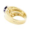 Image 3 : 2.28 ctw Blue Sapphire And Diamond Ring And Attached Band - 14KT Yellow Gold