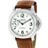 Panerai Mens Stainless Steel White Dial Luminor Marina 44mm Wristwatch With New