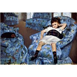 Mary Cassatt - Small Girl In The Blue Armchair