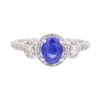 Image 2 : 1.64 ctw Sapphire And Diamond Ring - 18KT White Gold