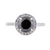 Image 2 : 2.54 ctw Black Diamond Ring - 14KT White Gold