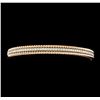 Image 1 : 0.95 ctw Diamond Bangle Bracelet - 14KT Rose and White Gold