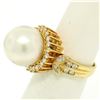 Image 6 : 18K Yellow Gold  13.3mm South Sea Pearl Ring w/ Marquise & Round Diamonds
