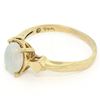 Image 3 : Vintage 14K Yellow Gold 0.65 ctw Petite Oval Cabochon Opal Solitaire Ring Size 6