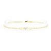 Image 1 : 0.01 ctw Diamond "Mom" Motif Bracelet - 10KT Yellow Gold