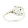 Image 3 : 2.20 ctw Blue Topaz and Diamond Ring - 14KT White Gold