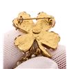 Image 3 : Chanel Gold Clover CC Pearl Dangle Brooch Pin