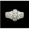Image 2 : 14KT White Gold 3.17 ctw Diamond Ring