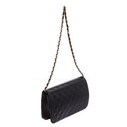 Chanel Vintage Black Quilted Lambskin Leather Flap Bag