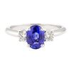 Image 2 : 2.15 ctw Sapphire And Diamond Ring - 14KT White Gold