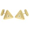 Image 1 : French 18k Yellow Gold Marina B 1.20 ctw FANCY Yellow Trillion Diamond Cuff Link