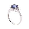 Image 4 : 2.04 ctw Tanzanite and Diamond Ring - 14KT White Gold