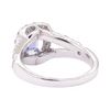 Image 3 : 1.89 ctw Blue Sapphire And Diamond Ring - 18KT White Gold