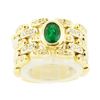Image 2 : 1.10 ctw Emerald and Diamond Ring - 14KT Yellow and White Gold
