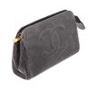 Image 1 : Chanel Black Caviar Leather Timeless CC Cosmetic Pouch