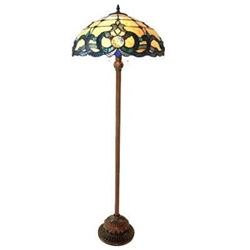 Victorian Tiffany-style Stained Glass Floor Lamp