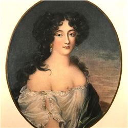 Early 1900's Hand-colored Intaglio Gravure, Hortense