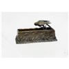 Image 1 : Signed Bronze Songbird Planter Box Sculpture