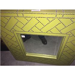 Mid Century Modern Designer Studded Framed Mirror