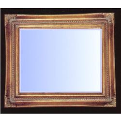 Traditional Gold Gilt Beveled Mirror