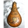 Image 1 : 19thc ( Possibly Confederate ) Embossed Brass Patriotic Emblem Shot Flask