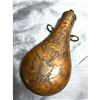 Image 2 : 19thc ( Possibly Confederate ) Embossed Brass Patriotic Emblem Shot Flask