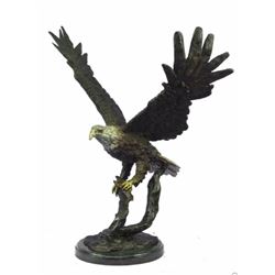 Eagle Landing Bronze Sculpture