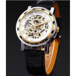 Mechanical Skeleton Stainless Steel Wristwatch