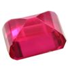 Image 2 : 11.40ct Lab-Created Emerald Cut Red Ruby