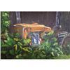 Image 1 : 20thc Signed Oil Painting, Rural Scene, Barn & Tractor