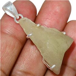 Libyan Desert Glass Tektite Sterling Pendant