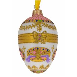 German Glass Bonbonniere Royal Egg Ornament