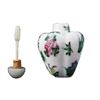 Image 1 : Chinese Hand-Painted Porcelain Floral Melon Snuff Bottle