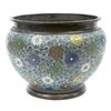Image 1 : Large Polycrhome Cloisonne Enamel Planter