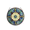 Image 1 : Stained Glass Wheel Hanging Window Panel