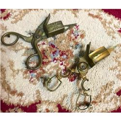 Pair of 19thc Victorian Candlewick Trimmers Snuffers