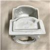 Image 4 : 19thc German Victorian Porcelain Fairing Trinket Box, Boy & Cat