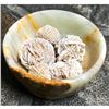 Image 1 : Small Banded Onyx Carved Gemstone Bowl, Desert Rose Formations