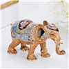 Image 3 : Royal Elephant Enamel & Gilt Trinket Jewel Box