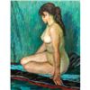 Image 1 : 20thc Signed Japanese Impressionist Oil Painting, Nude Study