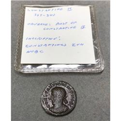 316-337 AD Constantine II Ancient AE Follis, Bronze Coin