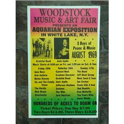 Vintage Style Woodstock Music & Art Fair Pub Bar Music Art Studio Sign