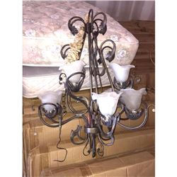 Art Nouveau-style 5-Light Chandelier