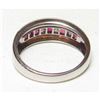 Image 3 : Estate 18K White Gold Ruby & Diamond Ring