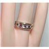 Image 4 : Estate 18K White Gold Ruby & Diamond Ring