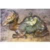 Image 1 : Large Antique Cold Painted Metal Camel Inkwell